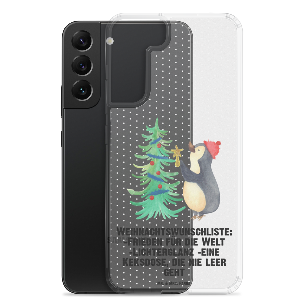 Handyhülle Pinguin Weihnachtsbaum Handyhülle, Handycover, Transparente Handyhülle, Flexible Handyhülle, Handyschutz, Transparent, Durchsichtig, Schutzhülle für Handy, Stilvolle Handyhülle, Robuste Handyhülle, Schutz vor Kratzern, Schützende Handyhülle, Winter, Weihnachten, Weihnachtsdeko, Nikolaus, Advent, Heiligabend, Wintermotiv, Pinguin