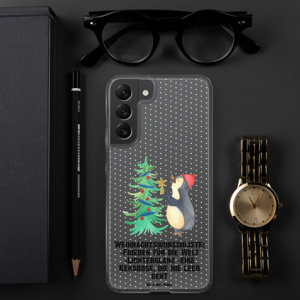 Handyhülle Pinguin Weihnachtsbaum Handyhülle, Handycover, Transparente Handyhülle, Flexible Handyhülle, Handyschutz, Transparent, Durchsichtig, Schutzhülle für Handy, Stilvolle Handyhülle, Robuste Handyhülle, Schutz vor Kratzern, Schützende Handyhülle, Winter, Weihnachten, Weihnachtsdeko, Nikolaus, Advent, Heiligabend, Wintermotiv, Pinguin