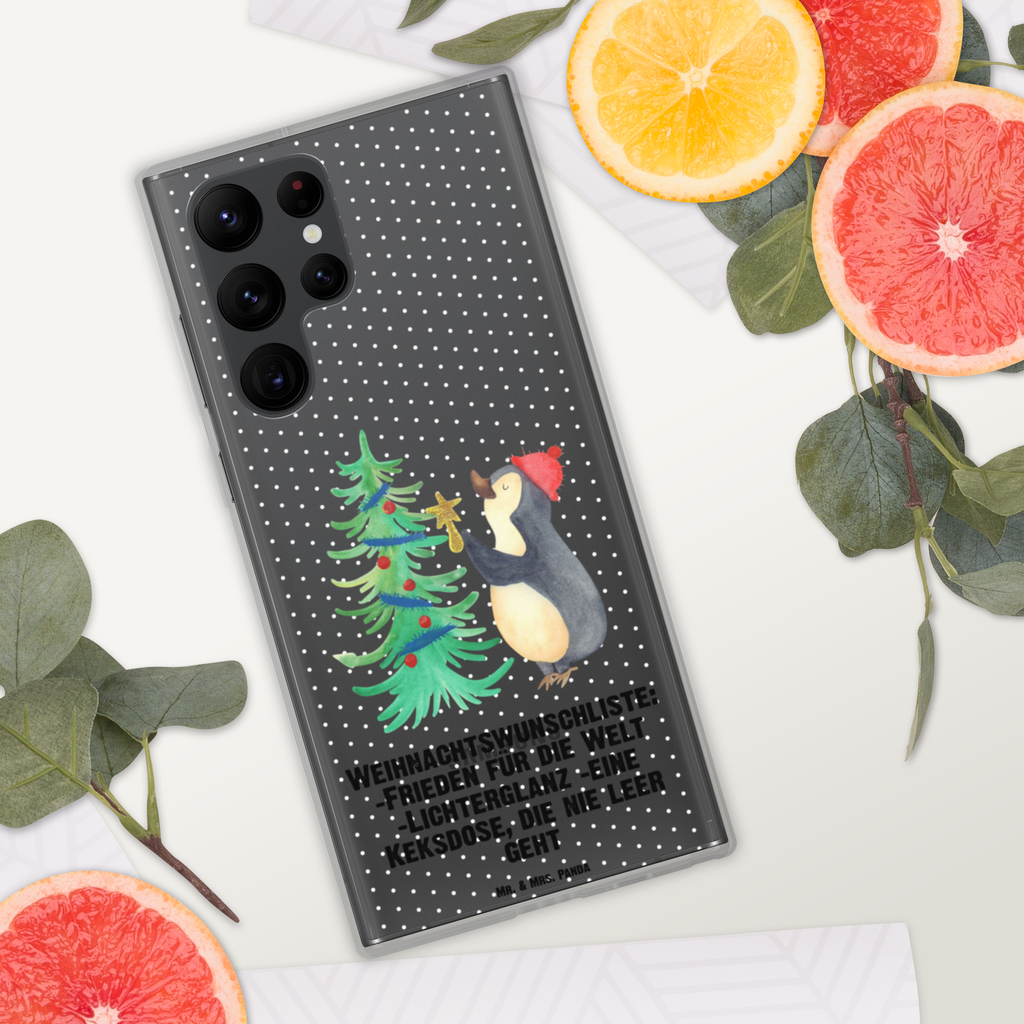 Handyhülle Pinguin Weihnachtsbaum Handyhülle, Handycover, Transparente Handyhülle, Flexible Handyhülle, Handyschutz, Transparent, Durchsichtig, Schutzhülle für Handy, Stilvolle Handyhülle, Robuste Handyhülle, Schutz vor Kratzern, Schützende Handyhülle, Winter, Weihnachten, Weihnachtsdeko, Nikolaus, Advent, Heiligabend, Wintermotiv, Pinguin