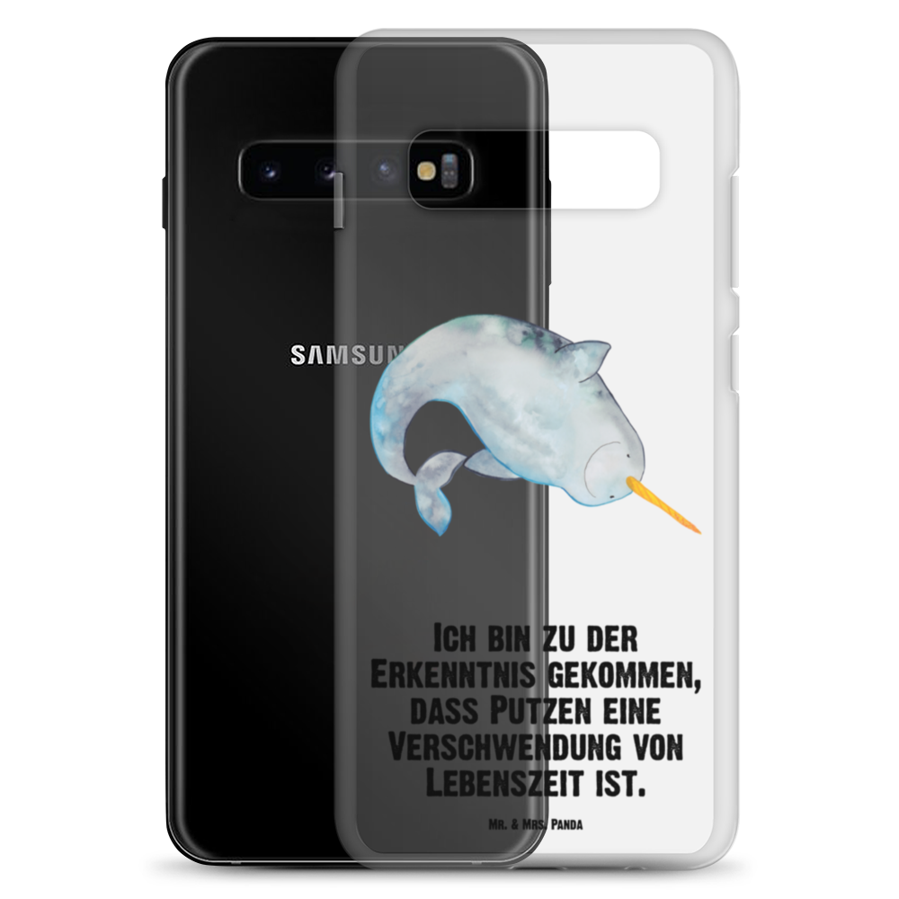 Handyhülle Narwal Handyhülle, Handycover, Transparente Handyhülle, Flexible Handyhülle, Handyschutz, Transparent, Durchsichtig, Schutzhülle für Handy, Stilvolle Handyhülle, Robuste Handyhülle, Schutz vor Kratzern, Schützende Handyhülle, Meerestiere, Meer, Urlaub, Narwal, Wal, Putzen, Hausfrau, Junggesellin, aufräumen, Kinderzimmer