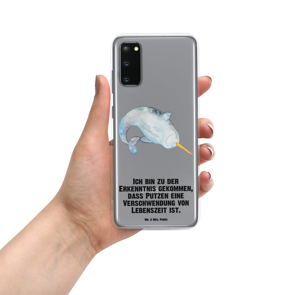 Handyhülle Narwal Handyhülle, Handycover, Transparente Handyhülle, Flexible Handyhülle, Handyschutz, Transparent, Durchsichtig, Schutzhülle für Handy, Stilvolle Handyhülle, Robuste Handyhülle, Schutz vor Kratzern, Schützende Handyhülle, Meerestiere, Meer, Urlaub, Narwal, Wal, Putzen, Hausfrau, Junggesellin, aufräumen, Kinderzimmer