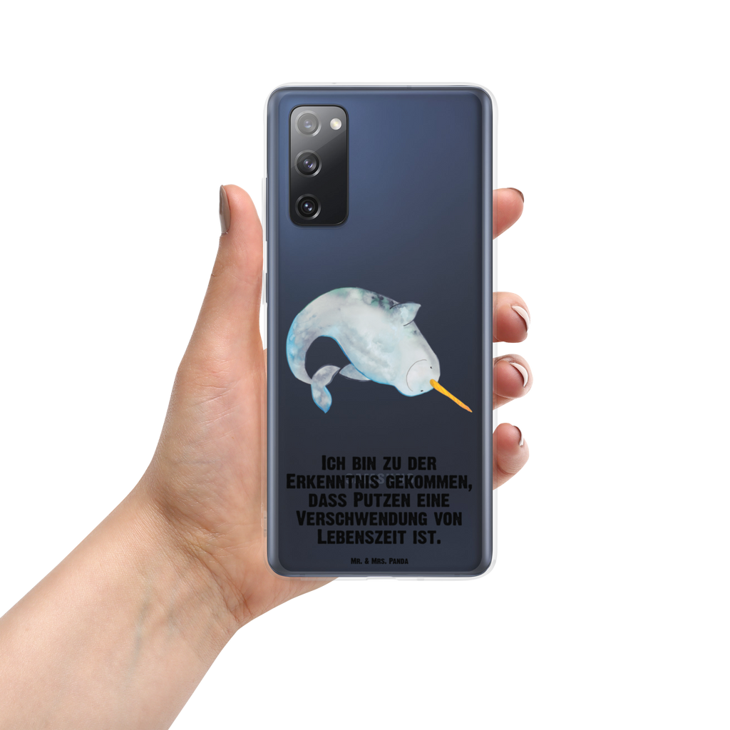Handyhülle Narwal Handyhülle, Handycover, Transparente Handyhülle, Flexible Handyhülle, Handyschutz, Transparent, Durchsichtig, Schutzhülle für Handy, Stilvolle Handyhülle, Robuste Handyhülle, Schutz vor Kratzern, Schützende Handyhülle, Meerestiere, Meer, Urlaub, Narwal, Wal, Putzen, Hausfrau, Junggesellin, aufräumen, Kinderzimmer