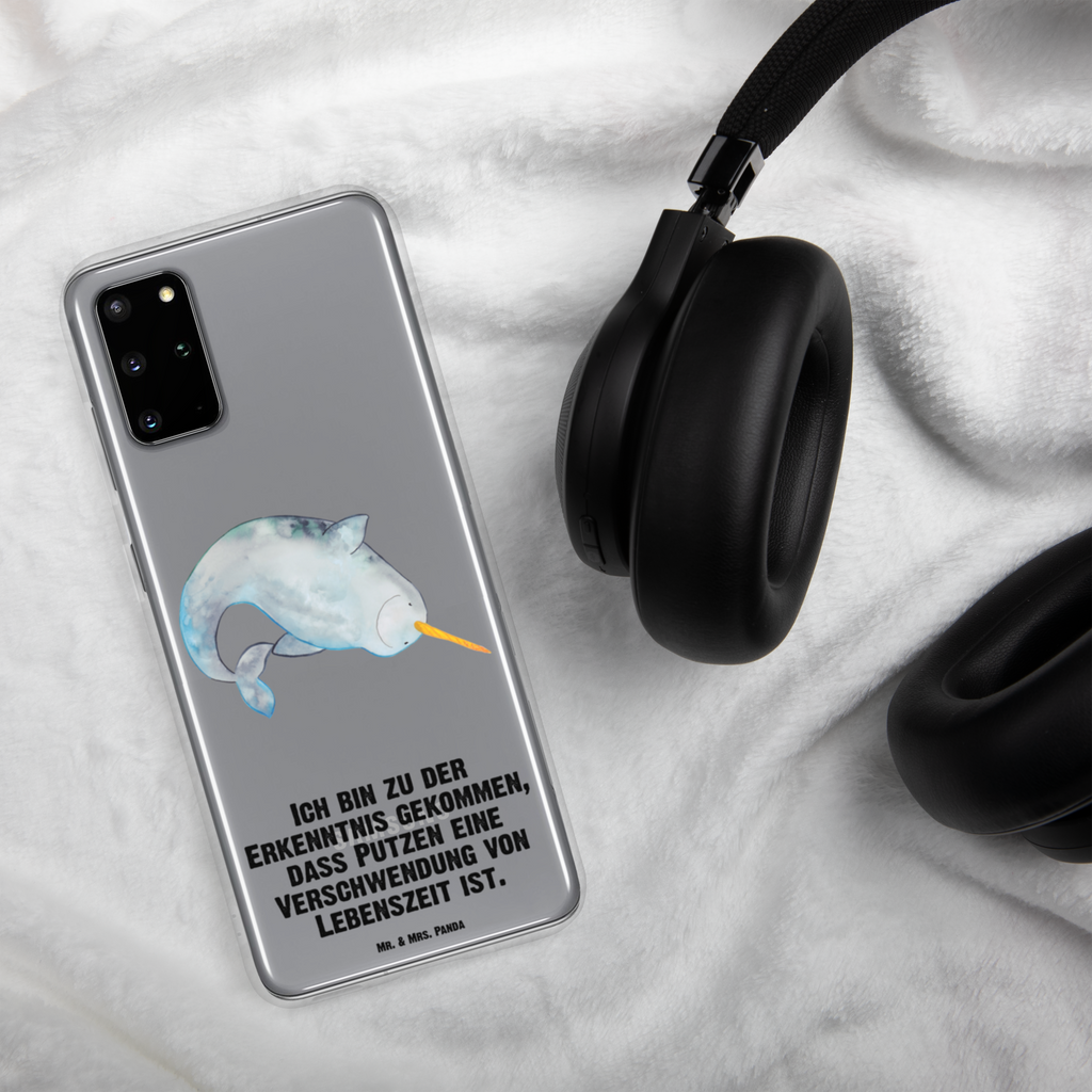 Handyhülle Narwal Handyhülle, Handycover, Transparente Handyhülle, Flexible Handyhülle, Handyschutz, Transparent, Durchsichtig, Schutzhülle für Handy, Stilvolle Handyhülle, Robuste Handyhülle, Schutz vor Kratzern, Schützende Handyhülle, Meerestiere, Meer, Urlaub, Narwal, Wal, Putzen, Hausfrau, Junggesellin, aufräumen, Kinderzimmer