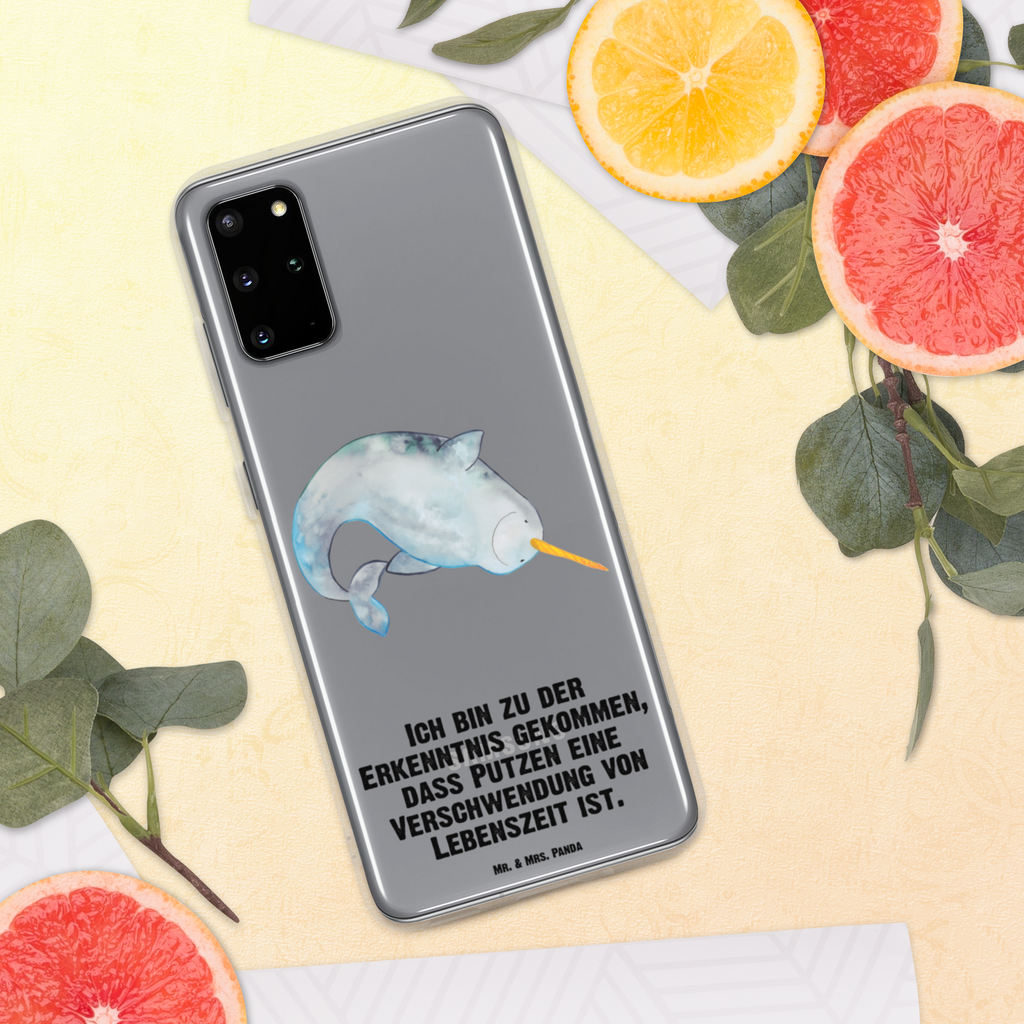 Handyhülle Narwal Handyhülle, Handycover, Transparente Handyhülle, Flexible Handyhülle, Handyschutz, Transparent, Durchsichtig, Schutzhülle für Handy, Stilvolle Handyhülle, Robuste Handyhülle, Schutz vor Kratzern, Schützende Handyhülle, Meerestiere, Meer, Urlaub, Narwal, Wal, Putzen, Hausfrau, Junggesellin, aufräumen, Kinderzimmer