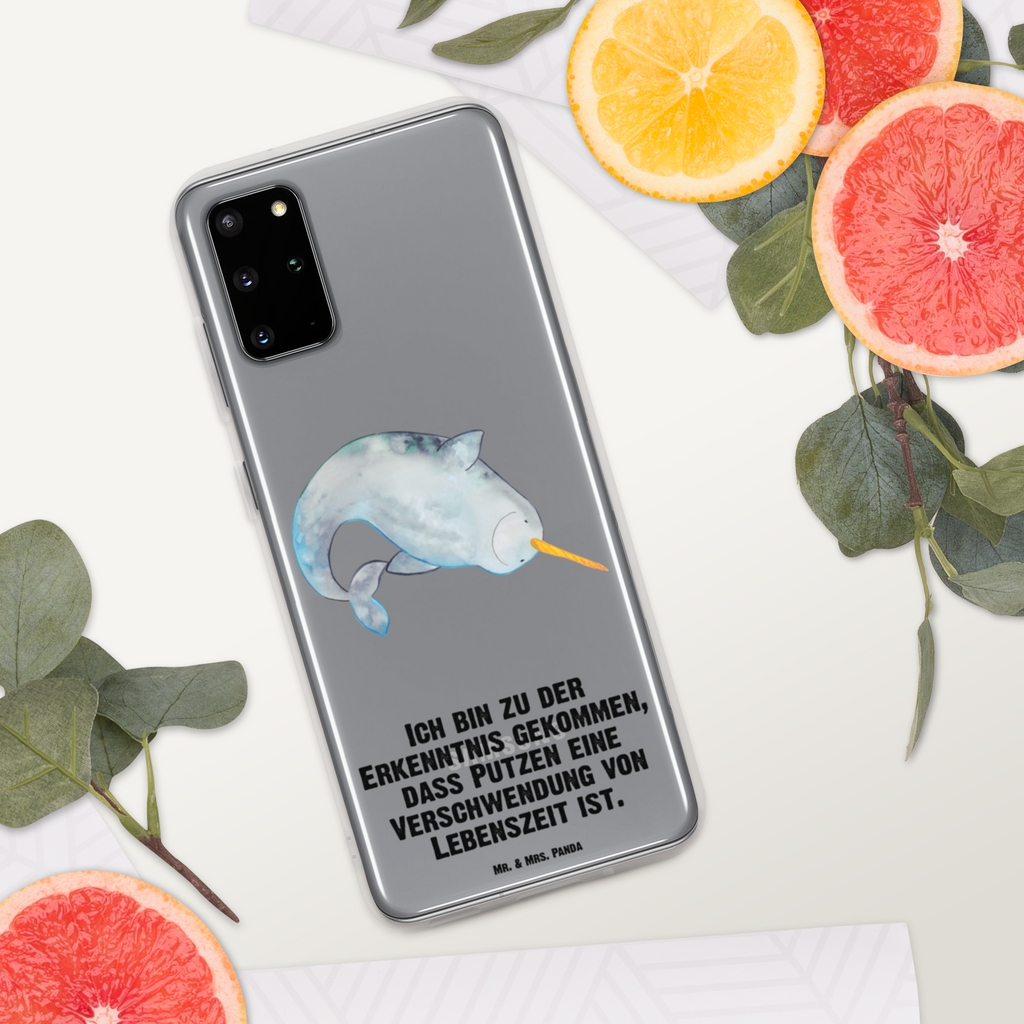 Handyhülle Narwal Handyhülle, Handycover, Transparente Handyhülle, Flexible Handyhülle, Handyschutz, Transparent, Durchsichtig, Schutzhülle für Handy, Stilvolle Handyhülle, Robuste Handyhülle, Schutz vor Kratzern, Schützende Handyhülle, Meerestiere, Meer, Urlaub, Narwal, Wal, Putzen, Hausfrau, Junggesellin, aufräumen, Kinderzimmer