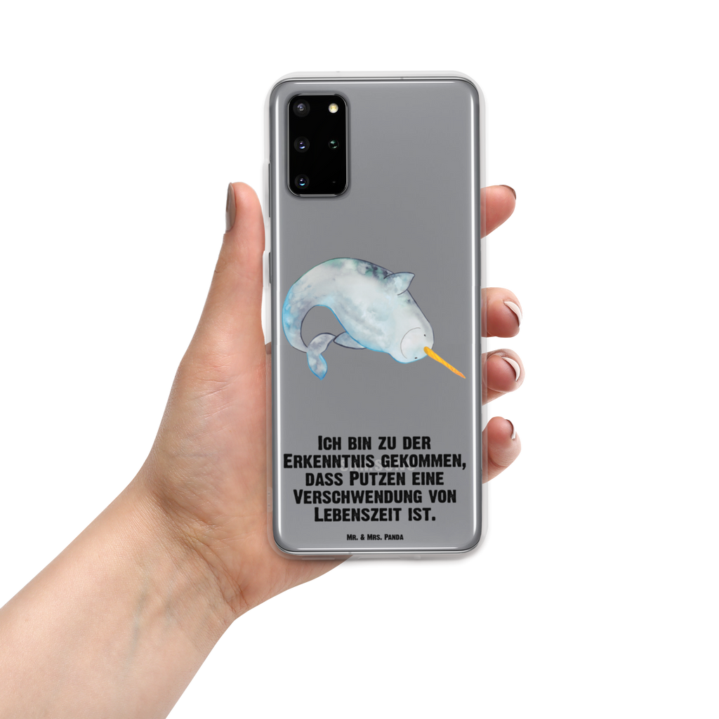 Handyhülle Narwal Handyhülle, Handycover, Transparente Handyhülle, Flexible Handyhülle, Handyschutz, Transparent, Durchsichtig, Schutzhülle für Handy, Stilvolle Handyhülle, Robuste Handyhülle, Schutz vor Kratzern, Schützende Handyhülle, Meerestiere, Meer, Urlaub, Narwal, Wal, Putzen, Hausfrau, Junggesellin, aufräumen, Kinderzimmer