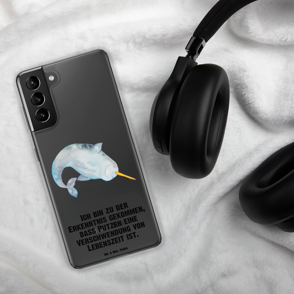 Handyhülle Narwal Handyhülle, Handycover, Transparente Handyhülle, Flexible Handyhülle, Handyschutz, Transparent, Durchsichtig, Schutzhülle für Handy, Stilvolle Handyhülle, Robuste Handyhülle, Schutz vor Kratzern, Schützende Handyhülle, Meerestiere, Meer, Urlaub, Narwal, Wal, Putzen, Hausfrau, Junggesellin, aufräumen, Kinderzimmer