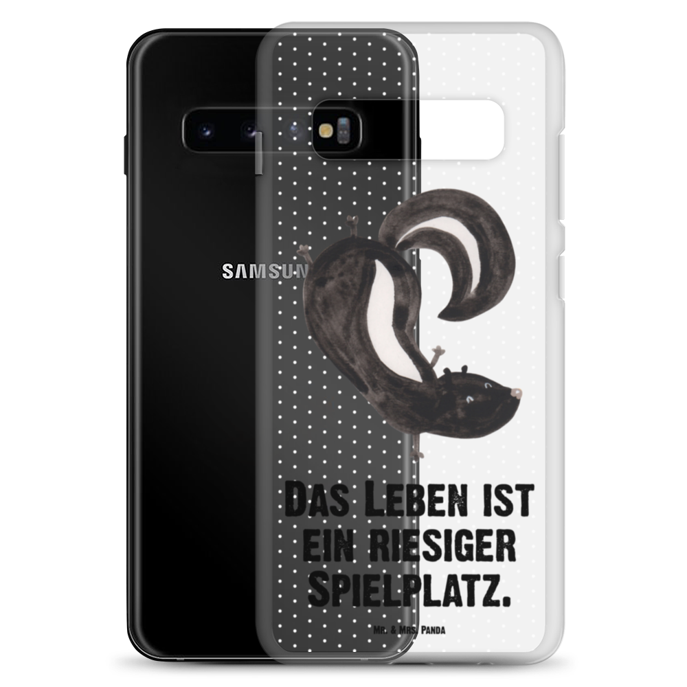 Handyhülle Stinktier Handstand Handyhülle, Handycover, Transparente Handyhülle, Flexible Handyhülle, Handyschutz, Transparent, Durchsichtig, Schutzhülle für Handy, Stilvolle Handyhülle, Robuste Handyhülle, Schutz vor Kratzern, Schützende Handyhülle, Stinktier, Skunk, Wildtier, Raubtier, Stinker, Stinki, Spielplatz, verpielt, Kind