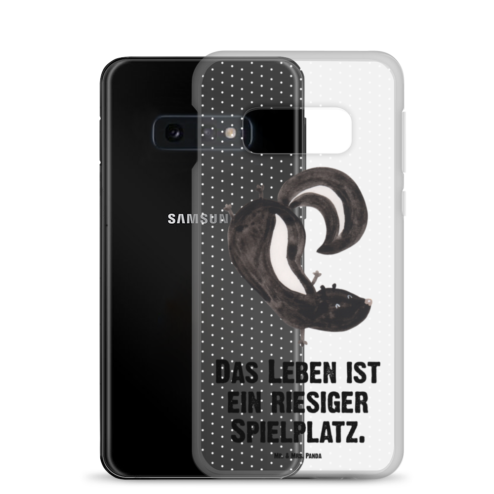 Handyhülle Stinktier Handstand Handyhülle, Handycover, Transparente Handyhülle, Flexible Handyhülle, Handyschutz, Transparent, Durchsichtig, Schutzhülle für Handy, Stilvolle Handyhülle, Robuste Handyhülle, Schutz vor Kratzern, Schützende Handyhülle, Stinktier, Skunk, Wildtier, Raubtier, Stinker, Stinki, Spielplatz, verpielt, Kind