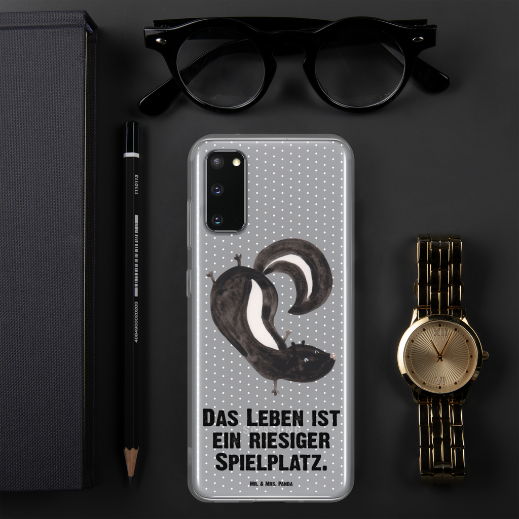 Handyhülle Stinktier Handstand Handyhülle, Handycover, Transparente Handyhülle, Flexible Handyhülle, Handyschutz, Transparent, Durchsichtig, Schutzhülle für Handy, Stilvolle Handyhülle, Robuste Handyhülle, Schutz vor Kratzern, Schützende Handyhülle, Stinktier, Skunk, Wildtier, Raubtier, Stinker, Stinki, Spielplatz, verpielt, Kind