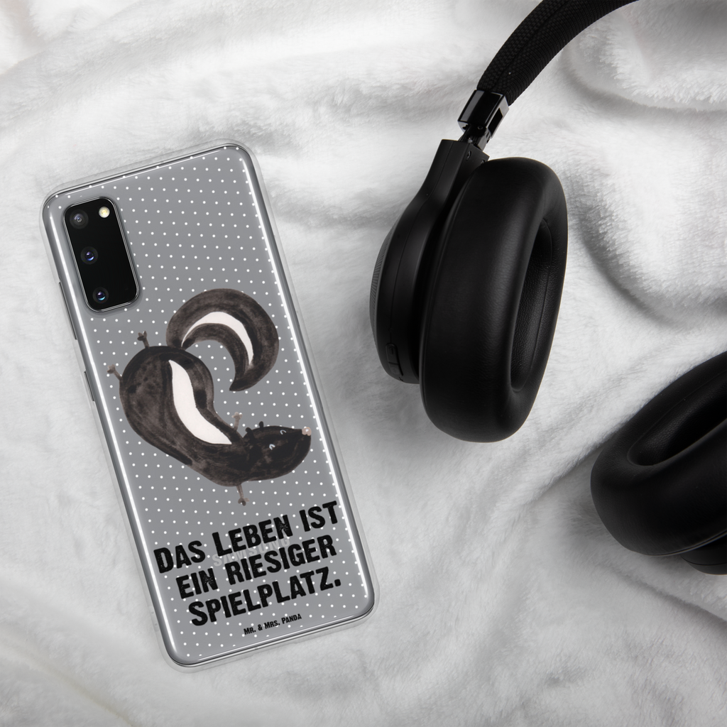 Handyhülle Stinktier Handstand Handyhülle, Handycover, Transparente Handyhülle, Flexible Handyhülle, Handyschutz, Transparent, Durchsichtig, Schutzhülle für Handy, Stilvolle Handyhülle, Robuste Handyhülle, Schutz vor Kratzern, Schützende Handyhülle, Stinktier, Skunk, Wildtier, Raubtier, Stinker, Stinki, Spielplatz, verpielt, Kind