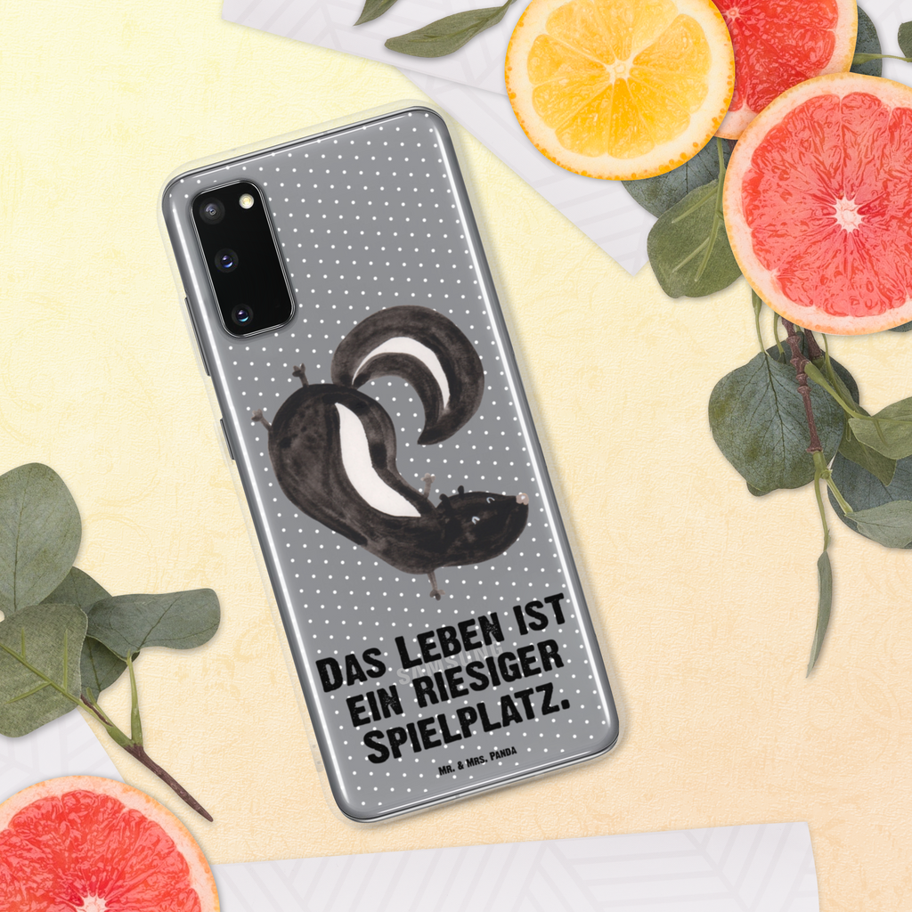 Handyhülle Stinktier Handstand Handyhülle, Handycover, Transparente Handyhülle, Flexible Handyhülle, Handyschutz, Transparent, Durchsichtig, Schutzhülle für Handy, Stilvolle Handyhülle, Robuste Handyhülle, Schutz vor Kratzern, Schützende Handyhülle, Stinktier, Skunk, Wildtier, Raubtier, Stinker, Stinki, Spielplatz, verpielt, Kind