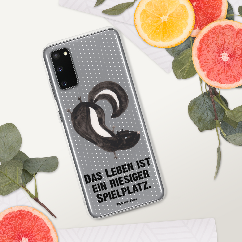 Handyhülle Stinktier Handstand Handyhülle, Handycover, Transparente Handyhülle, Flexible Handyhülle, Handyschutz, Transparent, Durchsichtig, Schutzhülle für Handy, Stilvolle Handyhülle, Robuste Handyhülle, Schutz vor Kratzern, Schützende Handyhülle, Stinktier, Skunk, Wildtier, Raubtier, Stinker, Stinki, Spielplatz, verpielt, Kind