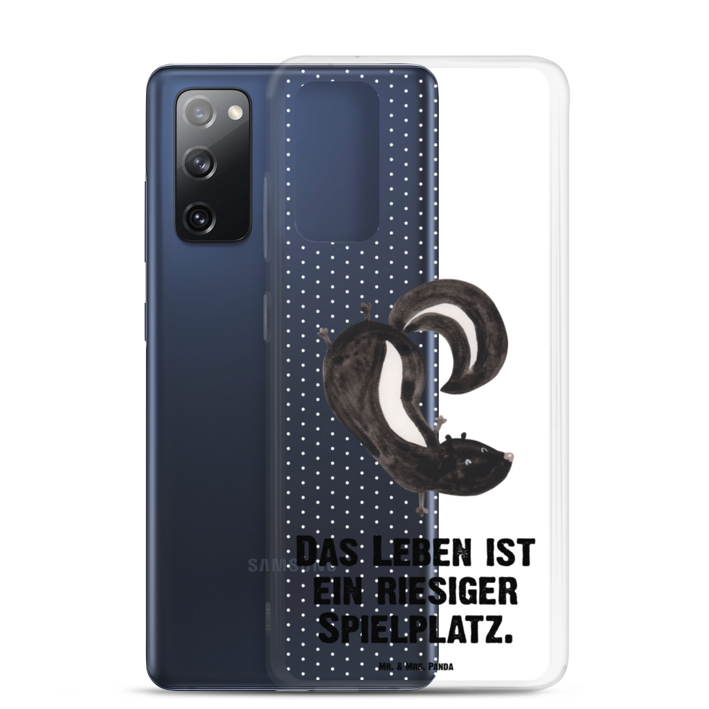 Handyhülle Stinktier Handstand Handyhülle, Handycover, Transparente Handyhülle, Flexible Handyhülle, Handyschutz, Transparent, Durchsichtig, Schutzhülle für Handy, Stilvolle Handyhülle, Robuste Handyhülle, Schutz vor Kratzern, Schützende Handyhülle, Stinktier, Skunk, Wildtier, Raubtier, Stinker, Stinki, Spielplatz, verpielt, Kind