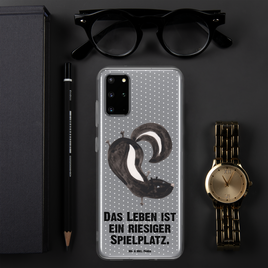 Handyhülle Stinktier Handstand Handyhülle, Handycover, Transparente Handyhülle, Flexible Handyhülle, Handyschutz, Transparent, Durchsichtig, Schutzhülle für Handy, Stilvolle Handyhülle, Robuste Handyhülle, Schutz vor Kratzern, Schützende Handyhülle, Stinktier, Skunk, Wildtier, Raubtier, Stinker, Stinki, Spielplatz, verpielt, Kind