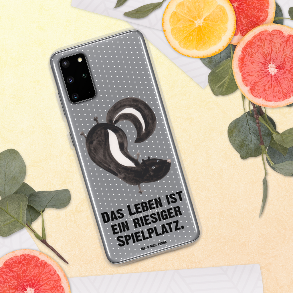 Handyhülle Stinktier Handstand Handyhülle, Handycover, Transparente Handyhülle, Flexible Handyhülle, Handyschutz, Transparent, Durchsichtig, Schutzhülle für Handy, Stilvolle Handyhülle, Robuste Handyhülle, Schutz vor Kratzern, Schützende Handyhülle, Stinktier, Skunk, Wildtier, Raubtier, Stinker, Stinki, Spielplatz, verpielt, Kind