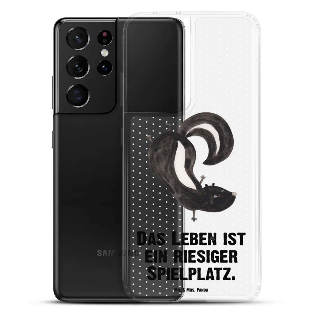 Handyhülle Stinktier Handstand Handyhülle, Handycover, Transparente Handyhülle, Flexible Handyhülle, Handyschutz, Transparent, Durchsichtig, Schutzhülle für Handy, Stilvolle Handyhülle, Robuste Handyhülle, Schutz vor Kratzern, Schützende Handyhülle, Stinktier, Skunk, Wildtier, Raubtier, Stinker, Stinki, Spielplatz, verpielt, Kind