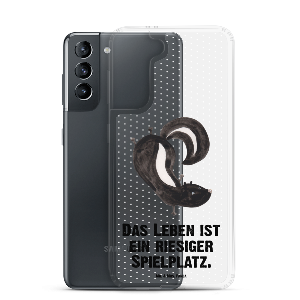 Handyhülle Stinktier Handstand Handyhülle, Handycover, Transparente Handyhülle, Flexible Handyhülle, Handyschutz, Transparent, Durchsichtig, Schutzhülle für Handy, Stilvolle Handyhülle, Robuste Handyhülle, Schutz vor Kratzern, Schützende Handyhülle, Stinktier, Skunk, Wildtier, Raubtier, Stinker, Stinki, Spielplatz, verpielt, Kind