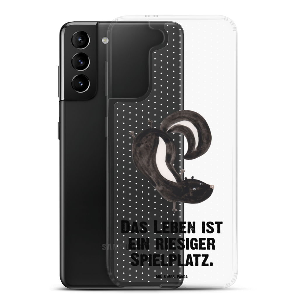 Handyhülle Stinktier Handstand Handyhülle, Handycover, Transparente Handyhülle, Flexible Handyhülle, Handyschutz, Transparent, Durchsichtig, Schutzhülle für Handy, Stilvolle Handyhülle, Robuste Handyhülle, Schutz vor Kratzern, Schützende Handyhülle, Stinktier, Skunk, Wildtier, Raubtier, Stinker, Stinki, Spielplatz, verpielt, Kind