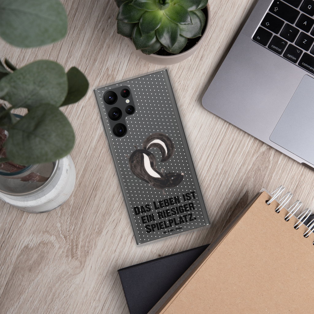 Handyhülle Stinktier Handstand Handyhülle, Handycover, Transparente Handyhülle, Flexible Handyhülle, Handyschutz, Transparent, Durchsichtig, Schutzhülle für Handy, Stilvolle Handyhülle, Robuste Handyhülle, Schutz vor Kratzern, Schützende Handyhülle, Stinktier, Skunk, Wildtier, Raubtier, Stinker, Stinki, Spielplatz, verpielt, Kind