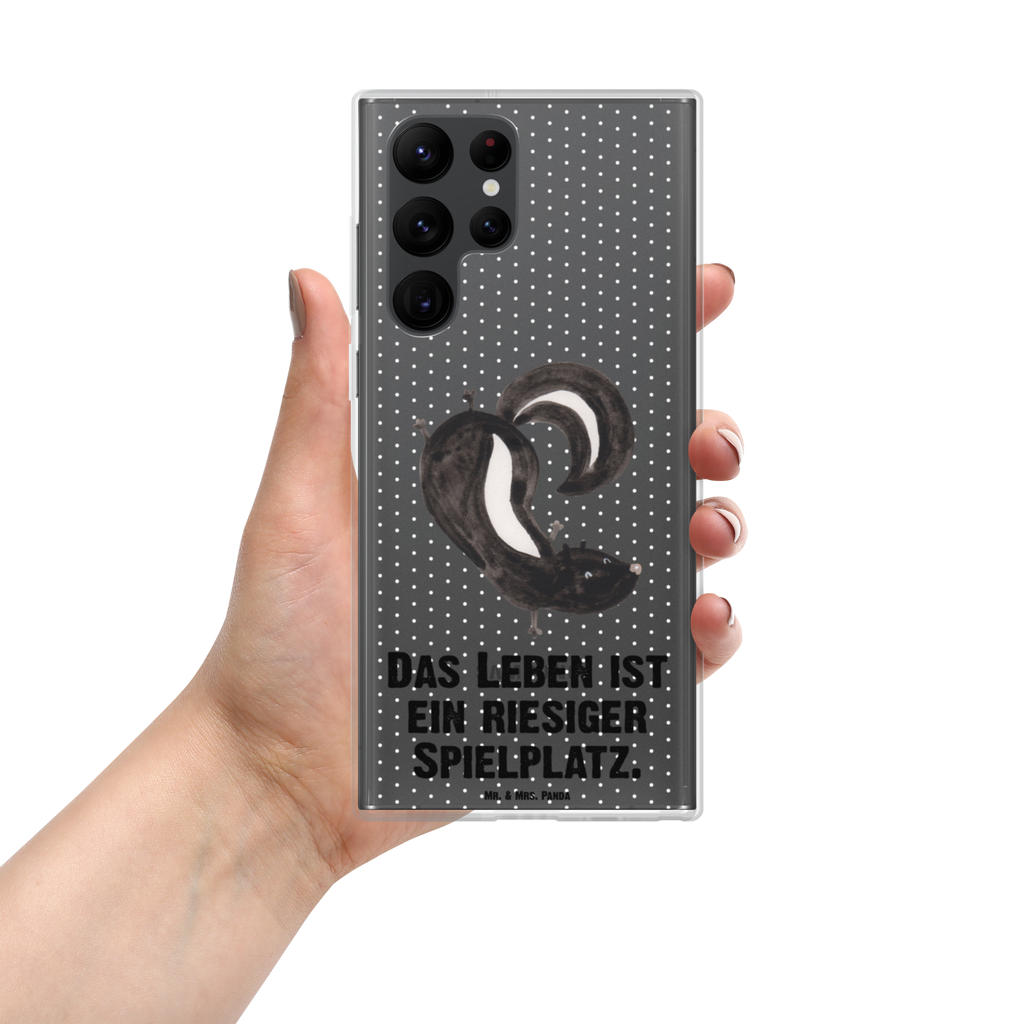 Handyhülle Stinktier Handstand Handyhülle, Handycover, Transparente Handyhülle, Flexible Handyhülle, Handyschutz, Transparent, Durchsichtig, Schutzhülle für Handy, Stilvolle Handyhülle, Robuste Handyhülle, Schutz vor Kratzern, Schützende Handyhülle, Stinktier, Skunk, Wildtier, Raubtier, Stinker, Stinki, Spielplatz, verpielt, Kind