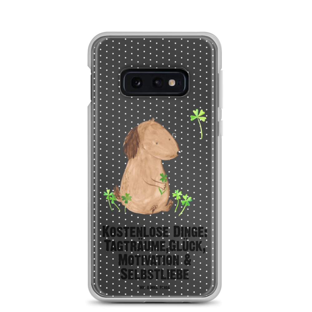 Handyhülle Hund Kleeblatt Handyhülle, Handycover, Transparente Handyhülle, Flexible Handyhülle, Handyschutz, Transparent, Durchsichtig, Schutzhülle für Handy, Stilvolle Handyhülle, Robuste Handyhülle, Schutz vor Kratzern, Schützende Handyhülle, Hund, Hundemotiv, Haustier, Hunderasse, Tierliebhaber, Hundebesitzer, Sprüche, Kleeblatt, Glück, Tagträume, Motivation, Neuanfang, Geschenk, Glücksbringer, Selbstliebe, Achtsamkeit