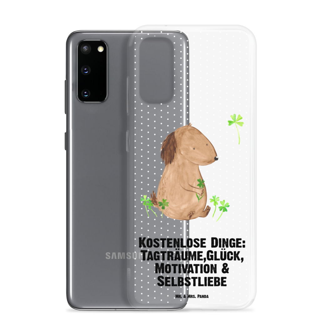 Handyhülle Hund Kleeblatt Handyhülle, Handycover, Transparente Handyhülle, Flexible Handyhülle, Handyschutz, Transparent, Durchsichtig, Schutzhülle für Handy, Stilvolle Handyhülle, Robuste Handyhülle, Schutz vor Kratzern, Schützende Handyhülle, Hund, Hundemotiv, Haustier, Hunderasse, Tierliebhaber, Hundebesitzer, Sprüche, Kleeblatt, Glück, Tagträume, Motivation, Neuanfang, Geschenk, Glücksbringer, Selbstliebe, Achtsamkeit