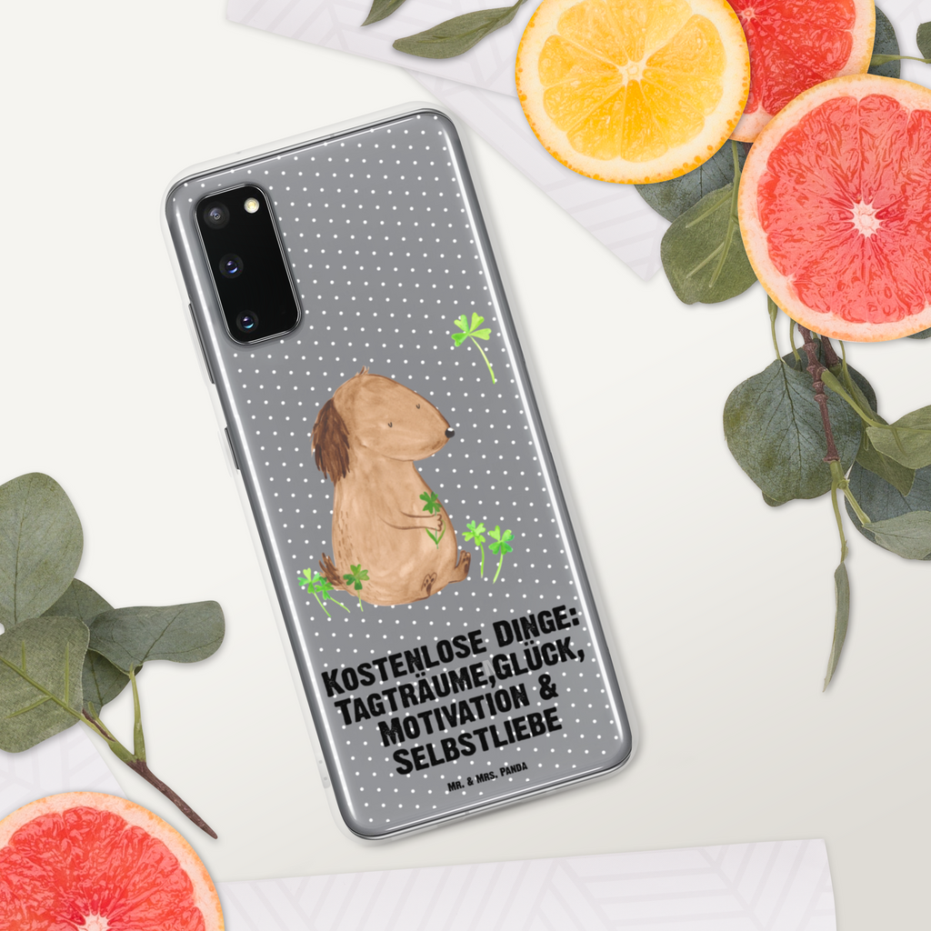 Handyhülle Hund Kleeblatt Handyhülle, Handycover, Transparente Handyhülle, Flexible Handyhülle, Handyschutz, Transparent, Durchsichtig, Schutzhülle für Handy, Stilvolle Handyhülle, Robuste Handyhülle, Schutz vor Kratzern, Schützende Handyhülle, Hund, Hundemotiv, Haustier, Hunderasse, Tierliebhaber, Hundebesitzer, Sprüche, Kleeblatt, Glück, Tagträume, Motivation, Neuanfang, Geschenk, Glücksbringer, Selbstliebe, Achtsamkeit