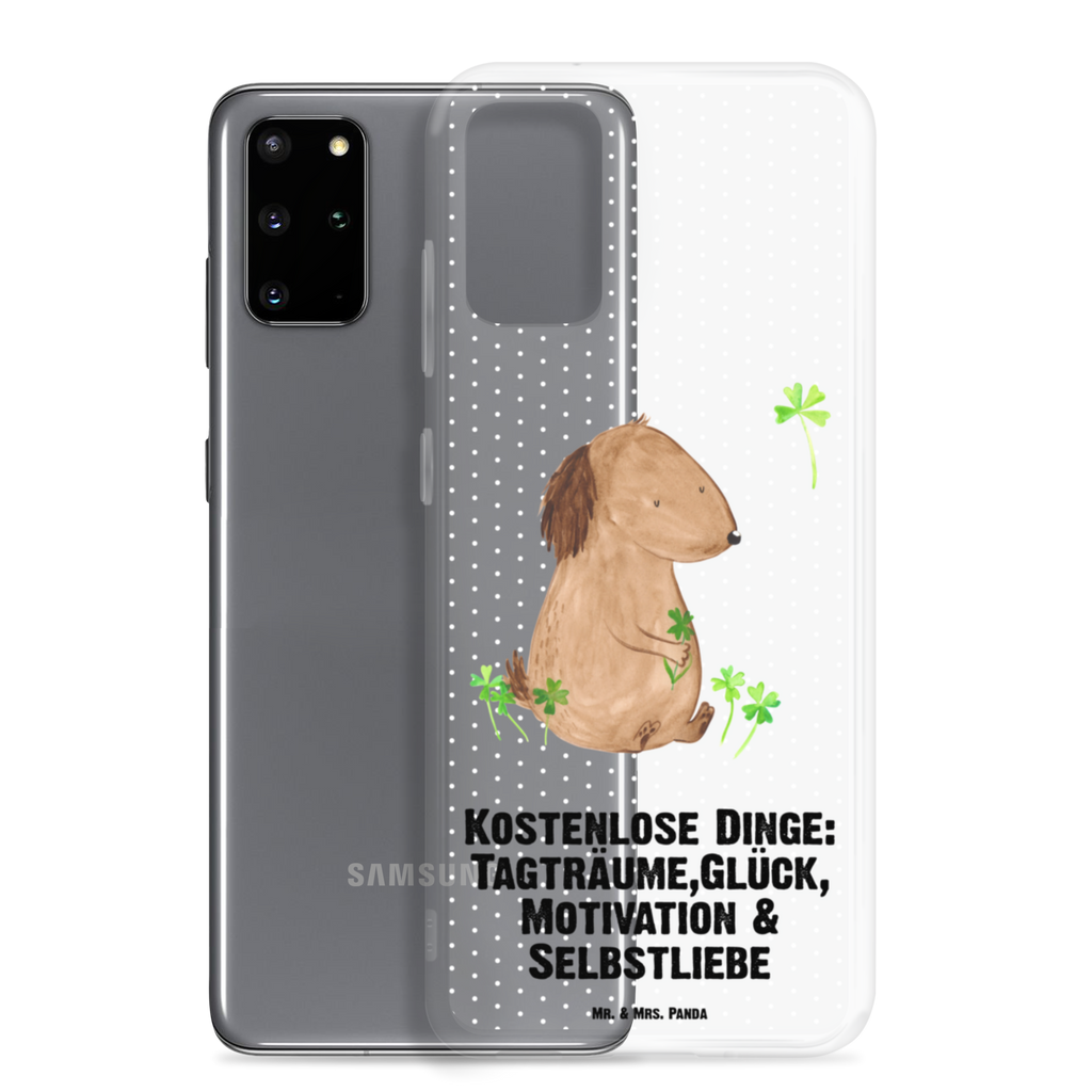 Handyhülle Hund Kleeblatt Handyhülle, Handycover, Transparente Handyhülle, Flexible Handyhülle, Handyschutz, Transparent, Durchsichtig, Schutzhülle für Handy, Stilvolle Handyhülle, Robuste Handyhülle, Schutz vor Kratzern, Schützende Handyhülle, Hund, Hundemotiv, Haustier, Hunderasse, Tierliebhaber, Hundebesitzer, Sprüche, Kleeblatt, Glück, Tagträume, Motivation, Neuanfang, Geschenk, Glücksbringer, Selbstliebe, Achtsamkeit