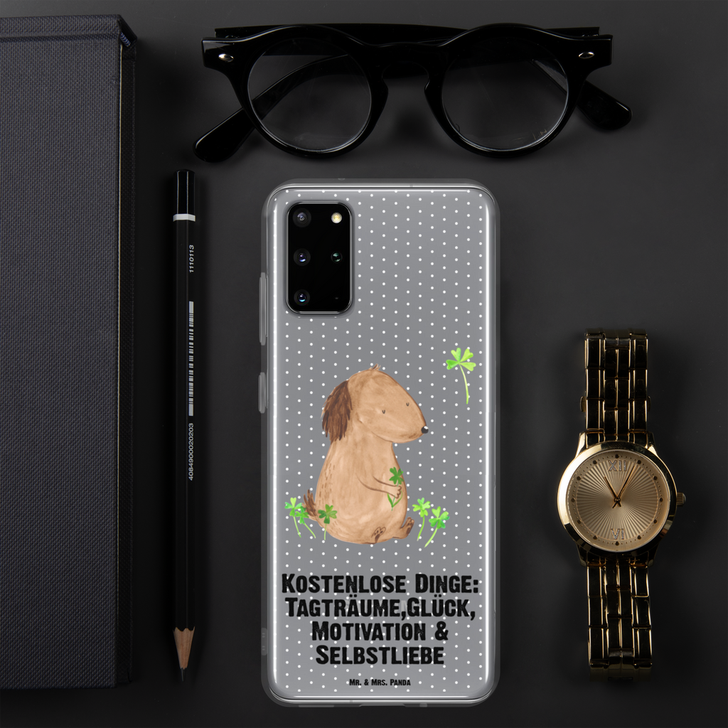 Handyhülle Hund Kleeblatt Handyhülle, Handycover, Transparente Handyhülle, Flexible Handyhülle, Handyschutz, Transparent, Durchsichtig, Schutzhülle für Handy, Stilvolle Handyhülle, Robuste Handyhülle, Schutz vor Kratzern, Schützende Handyhülle, Hund, Hundemotiv, Haustier, Hunderasse, Tierliebhaber, Hundebesitzer, Sprüche, Kleeblatt, Glück, Tagträume, Motivation, Neuanfang, Geschenk, Glücksbringer, Selbstliebe, Achtsamkeit