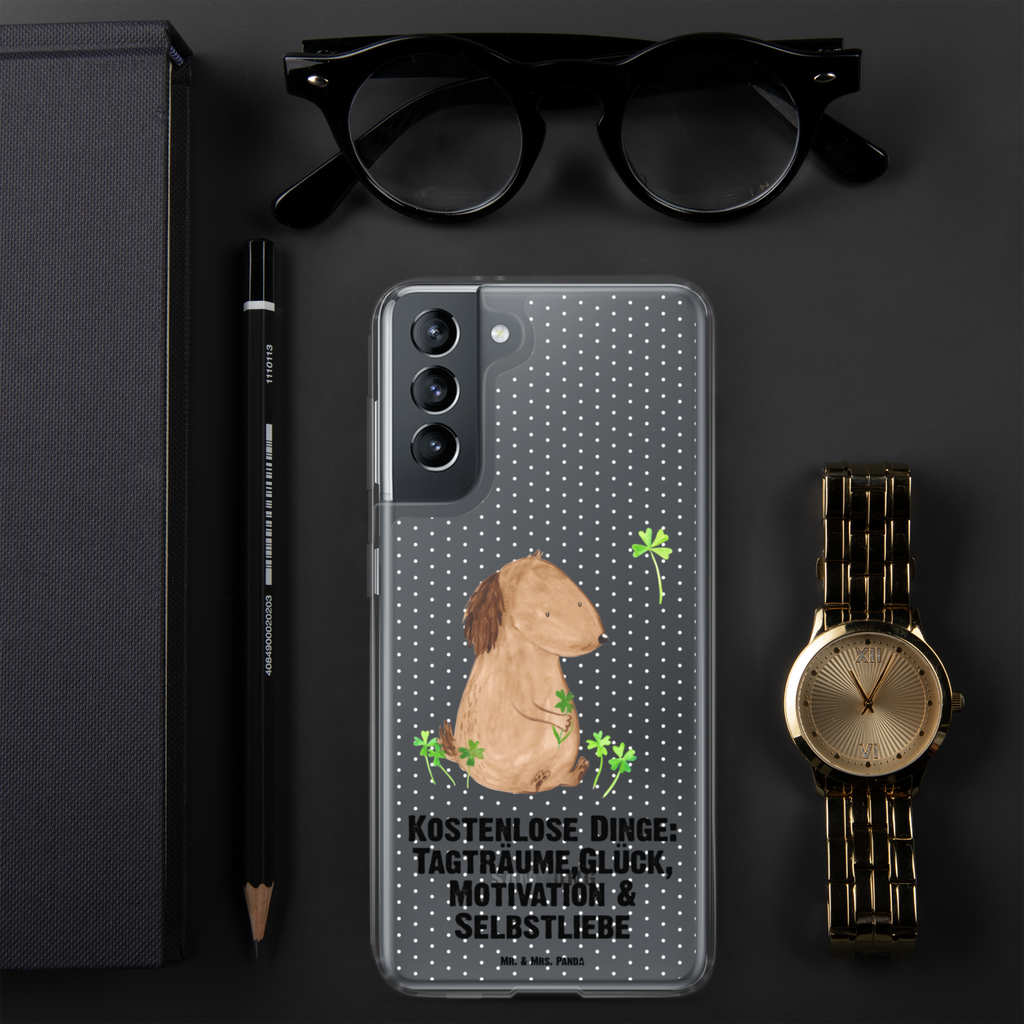 Handyhülle Hund Kleeblatt Handyhülle, Handycover, Transparente Handyhülle, Flexible Handyhülle, Handyschutz, Transparent, Durchsichtig, Schutzhülle für Handy, Stilvolle Handyhülle, Robuste Handyhülle, Schutz vor Kratzern, Schützende Handyhülle, Hund, Hundemotiv, Haustier, Hunderasse, Tierliebhaber, Hundebesitzer, Sprüche, Kleeblatt, Glück, Tagträume, Motivation, Neuanfang, Geschenk, Glücksbringer, Selbstliebe, Achtsamkeit