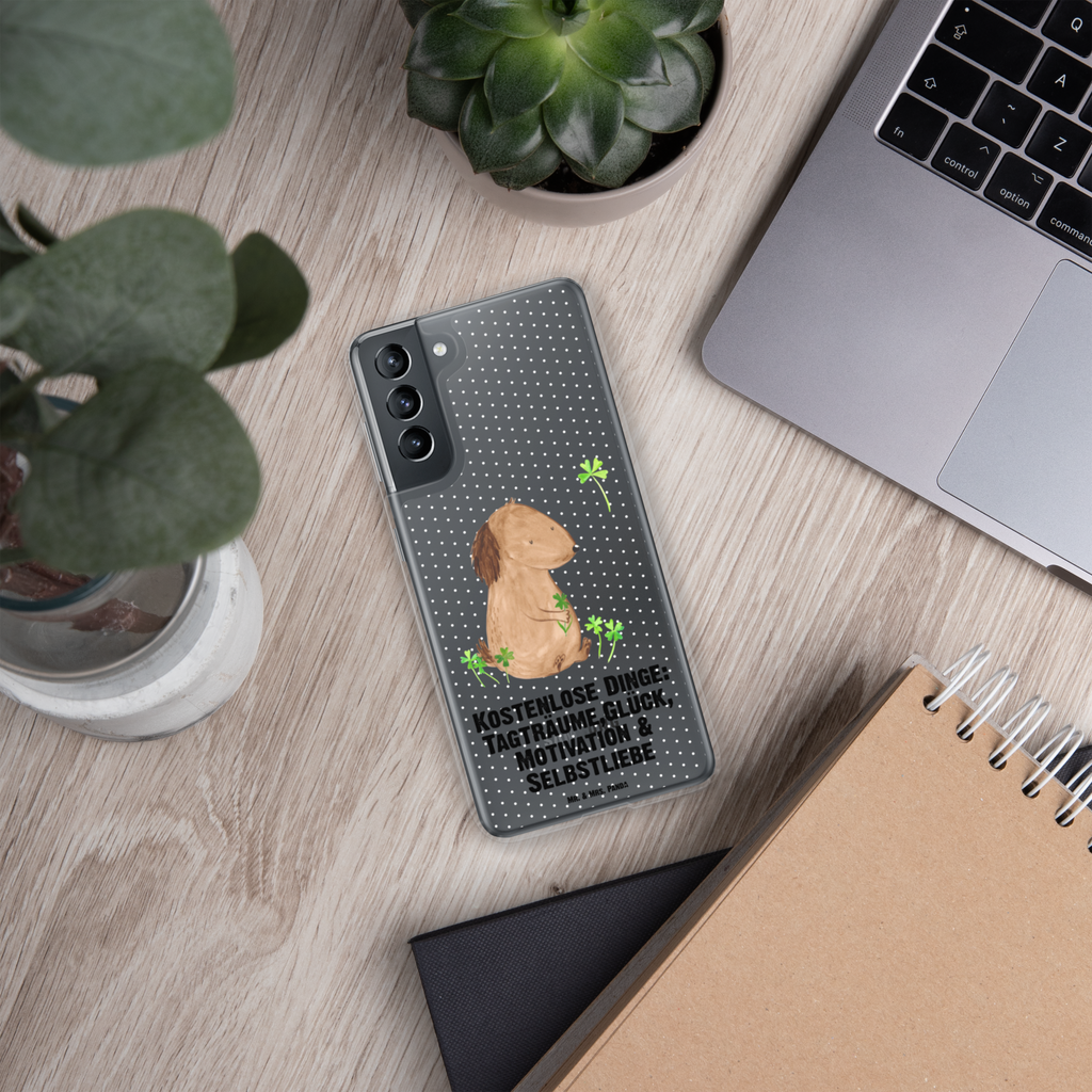 Handyhülle Hund Kleeblatt Handyhülle, Handycover, Transparente Handyhülle, Flexible Handyhülle, Handyschutz, Transparent, Durchsichtig, Schutzhülle für Handy, Stilvolle Handyhülle, Robuste Handyhülle, Schutz vor Kratzern, Schützende Handyhülle, Hund, Hundemotiv, Haustier, Hunderasse, Tierliebhaber, Hundebesitzer, Sprüche, Kleeblatt, Glück, Tagträume, Motivation, Neuanfang, Geschenk, Glücksbringer, Selbstliebe, Achtsamkeit