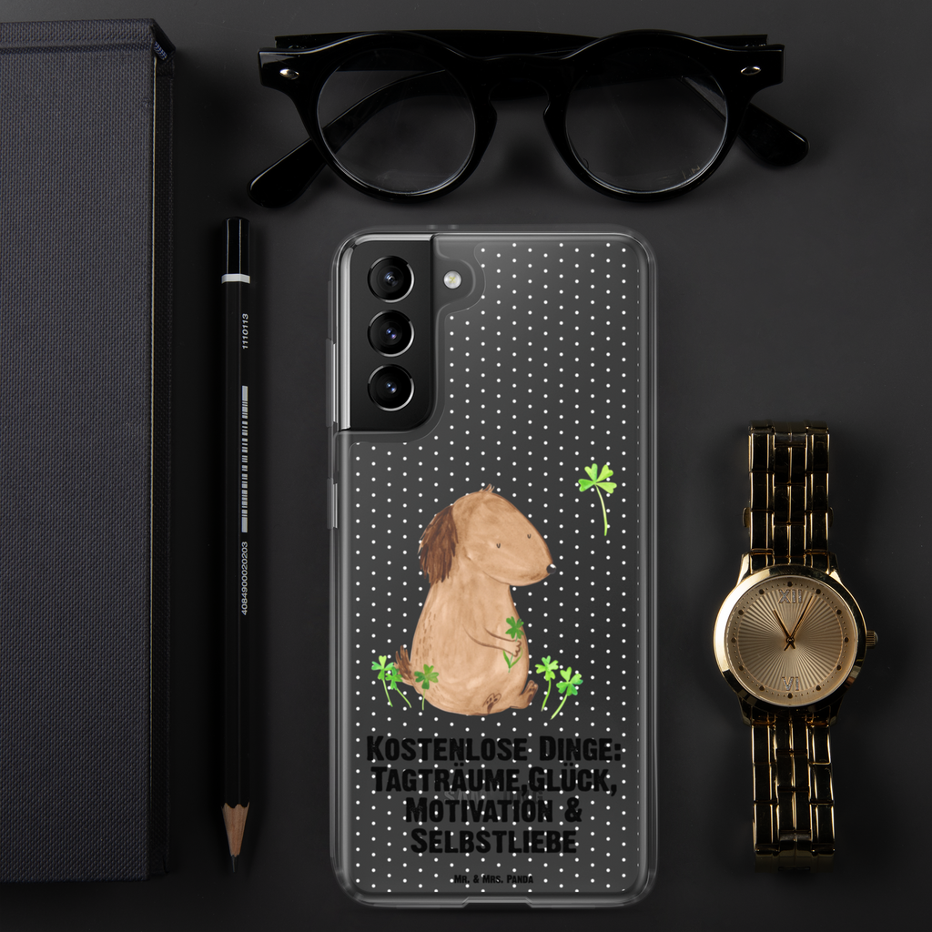 Handyhülle Hund Kleeblatt Handyhülle, Handycover, Transparente Handyhülle, Flexible Handyhülle, Handyschutz, Transparent, Durchsichtig, Schutzhülle für Handy, Stilvolle Handyhülle, Robuste Handyhülle, Schutz vor Kratzern, Schützende Handyhülle, Hund, Hundemotiv, Haustier, Hunderasse, Tierliebhaber, Hundebesitzer, Sprüche, Kleeblatt, Glück, Tagträume, Motivation, Neuanfang, Geschenk, Glücksbringer, Selbstliebe, Achtsamkeit