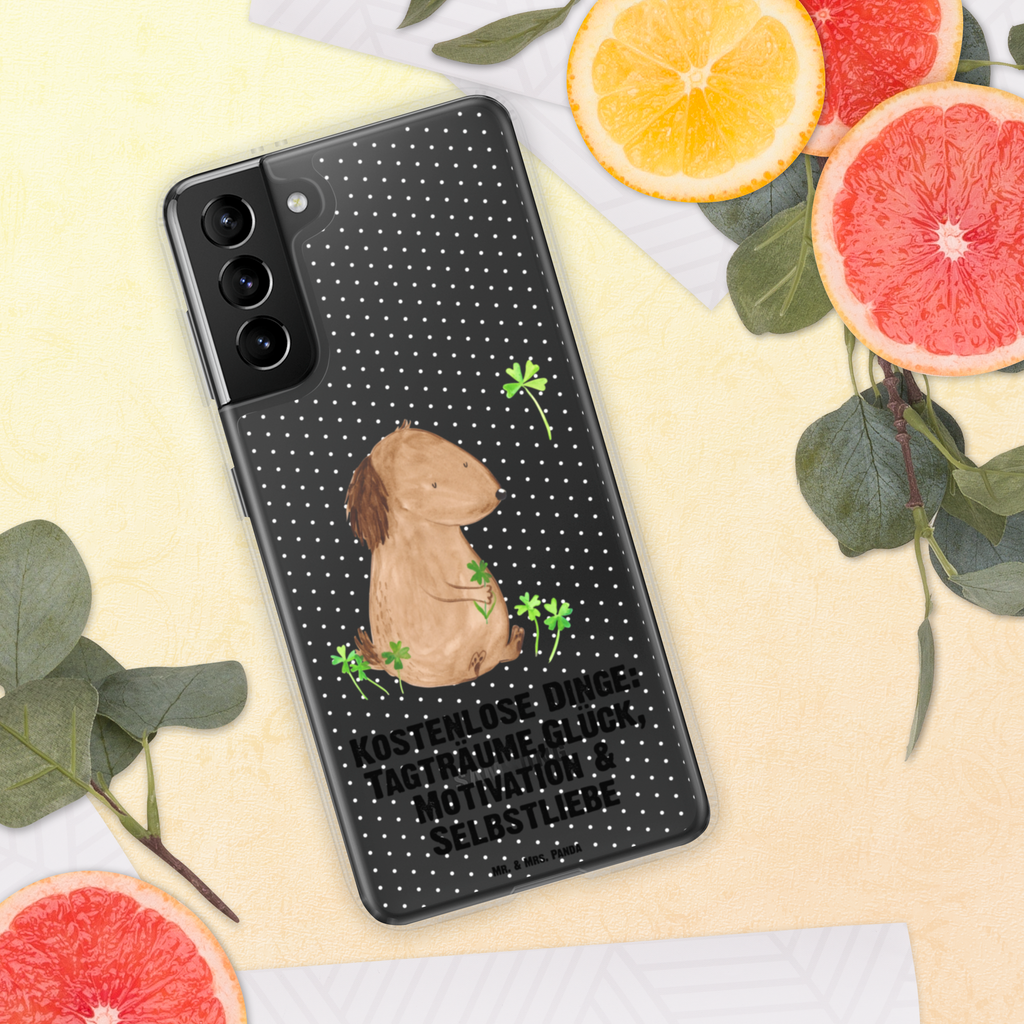 Handyhülle Hund Kleeblatt Handyhülle, Handycover, Transparente Handyhülle, Flexible Handyhülle, Handyschutz, Transparent, Durchsichtig, Schutzhülle für Handy, Stilvolle Handyhülle, Robuste Handyhülle, Schutz vor Kratzern, Schützende Handyhülle, Hund, Hundemotiv, Haustier, Hunderasse, Tierliebhaber, Hundebesitzer, Sprüche, Kleeblatt, Glück, Tagträume, Motivation, Neuanfang, Geschenk, Glücksbringer, Selbstliebe, Achtsamkeit