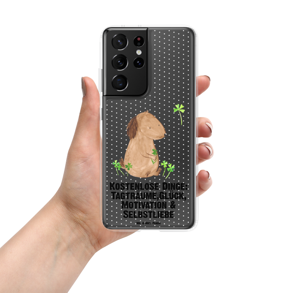 Handyhülle Hund Kleeblatt Handyhülle, Handycover, Transparente Handyhülle, Flexible Handyhülle, Handyschutz, Transparent, Durchsichtig, Schutzhülle für Handy, Stilvolle Handyhülle, Robuste Handyhülle, Schutz vor Kratzern, Schützende Handyhülle, Hund, Hundemotiv, Haustier, Hunderasse, Tierliebhaber, Hundebesitzer, Sprüche, Kleeblatt, Glück, Tagträume, Motivation, Neuanfang, Geschenk, Glücksbringer, Selbstliebe, Achtsamkeit