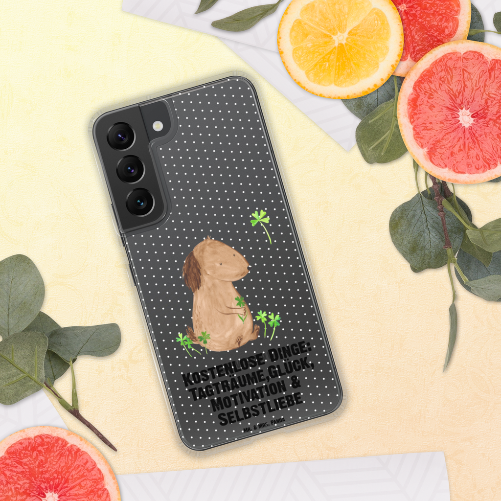 Handyhülle Hund Kleeblatt Handyhülle, Handycover, Transparente Handyhülle, Flexible Handyhülle, Handyschutz, Transparent, Durchsichtig, Schutzhülle für Handy, Stilvolle Handyhülle, Robuste Handyhülle, Schutz vor Kratzern, Schützende Handyhülle, Hund, Hundemotiv, Haustier, Hunderasse, Tierliebhaber, Hundebesitzer, Sprüche, Kleeblatt, Glück, Tagträume, Motivation, Neuanfang, Geschenk, Glücksbringer, Selbstliebe, Achtsamkeit