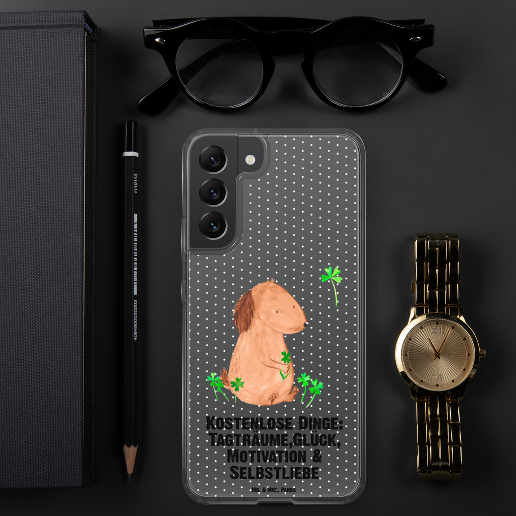 Handyhülle Hund Kleeblatt Handyhülle, Handycover, Transparente Handyhülle, Flexible Handyhülle, Handyschutz, Transparent, Durchsichtig, Schutzhülle für Handy, Stilvolle Handyhülle, Robuste Handyhülle, Schutz vor Kratzern, Schützende Handyhülle, Hund, Hundemotiv, Haustier, Hunderasse, Tierliebhaber, Hundebesitzer, Sprüche, Kleeblatt, Glück, Tagträume, Motivation, Neuanfang, Geschenk, Glücksbringer, Selbstliebe, Achtsamkeit