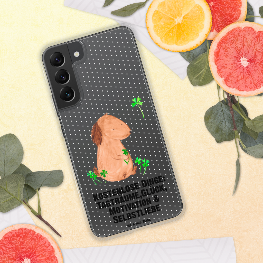 Handyhülle Hund Kleeblatt Handyhülle, Handycover, Transparente Handyhülle, Flexible Handyhülle, Handyschutz, Transparent, Durchsichtig, Schutzhülle für Handy, Stilvolle Handyhülle, Robuste Handyhülle, Schutz vor Kratzern, Schützende Handyhülle, Hund, Hundemotiv, Haustier, Hunderasse, Tierliebhaber, Hundebesitzer, Sprüche, Kleeblatt, Glück, Tagträume, Motivation, Neuanfang, Geschenk, Glücksbringer, Selbstliebe, Achtsamkeit
