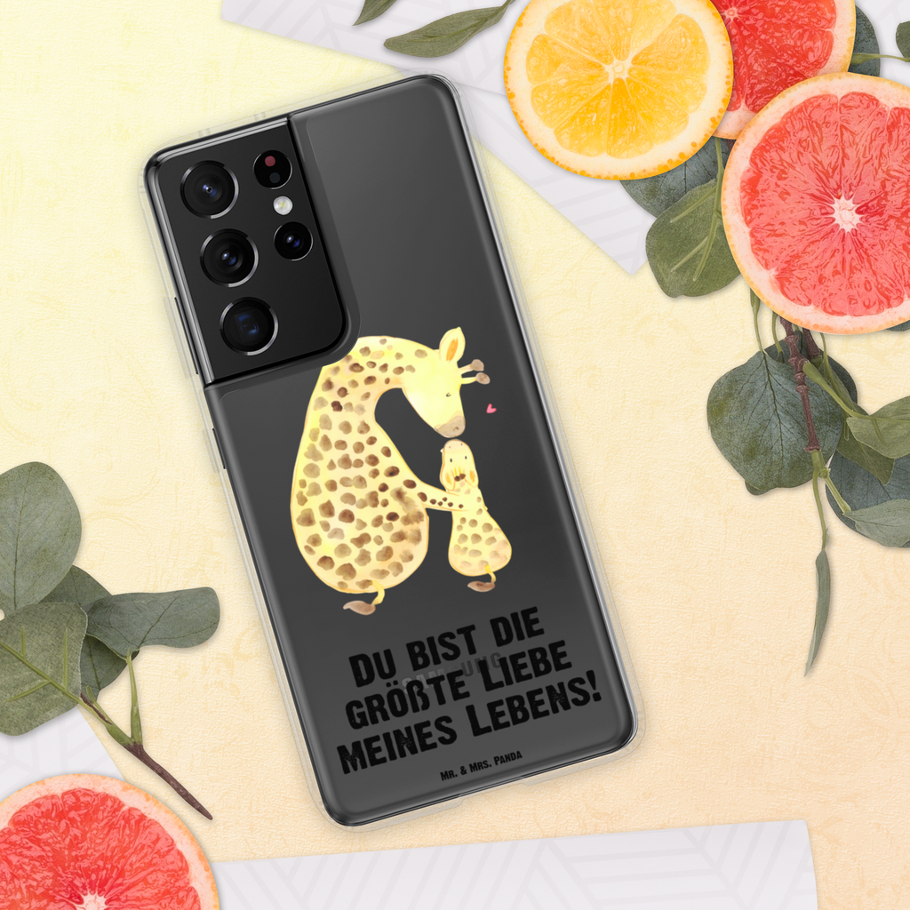 Handyhülle Giraffe mit Kind Giraffe, Kind, Mutter, Mama, Tochter, Sohn, Lieblingsmensch Handyhülle, Handycover, Transparente Handyhülle, Flexible Handyhülle, Handyschutz, Transparent, Durchsichtig, Schutzhülle für Handy, Stilvolle Handyhülle, Robuste Handyhülle, Schutz vor Kratzern, Schützende Handyhülle  Afrika, Wildtiere
