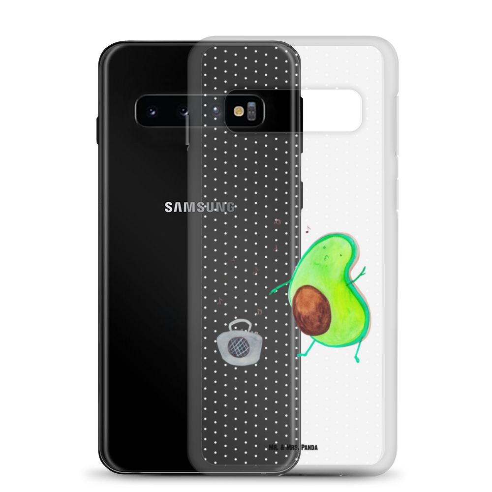 Handyhülle Avocado tanzt Handyhülle, Handycover, Transparente Handyhülle, Flexible Handyhülle, Handyschutz, Transparent, Durchsichtig, Schutzhülle für Handy, Stilvolle Handyhülle, Robuste Handyhülle, Schutz vor Kratzern, Schützende Handyhülle, Avocado, Veggie, Vegan, Gesund