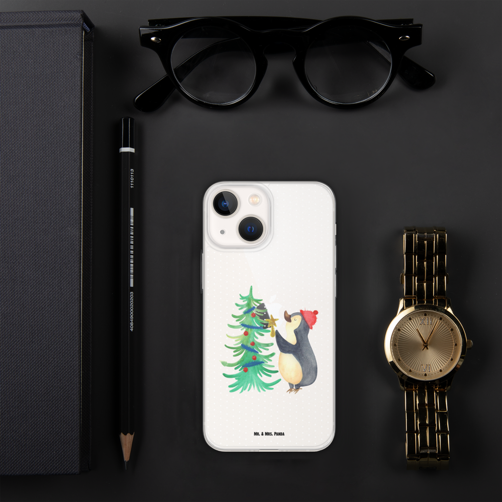 Handyhülle Pinguin Weihnachtsbaum Handyhülle, Handycover, Transparente Handyhülle, Flexible Handyhülle, Handyschutz, Transparent, Durchsichtig, Schutzhülle für Handy, Stilvolle Handyhülle, Robuste Handyhülle, Schutz vor Kratzern, Schützende Handyhülle, Winter, Weihnachten, Weihnachtsdeko, Nikolaus, Advent, Heiligabend, Wintermotiv, Pinguin