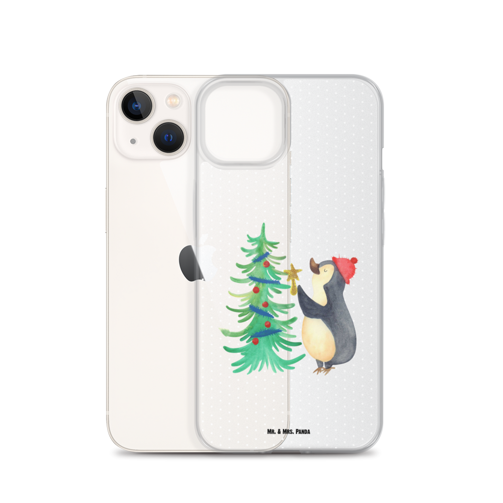 Handyhülle Pinguin Weihnachtsbaum Handyhülle, Handycover, Transparente Handyhülle, Flexible Handyhülle, Handyschutz, Transparent, Durchsichtig, Schutzhülle für Handy, Stilvolle Handyhülle, Robuste Handyhülle, Schutz vor Kratzern, Schützende Handyhülle, Winter, Weihnachten, Weihnachtsdeko, Nikolaus, Advent, Heiligabend, Wintermotiv, Pinguin