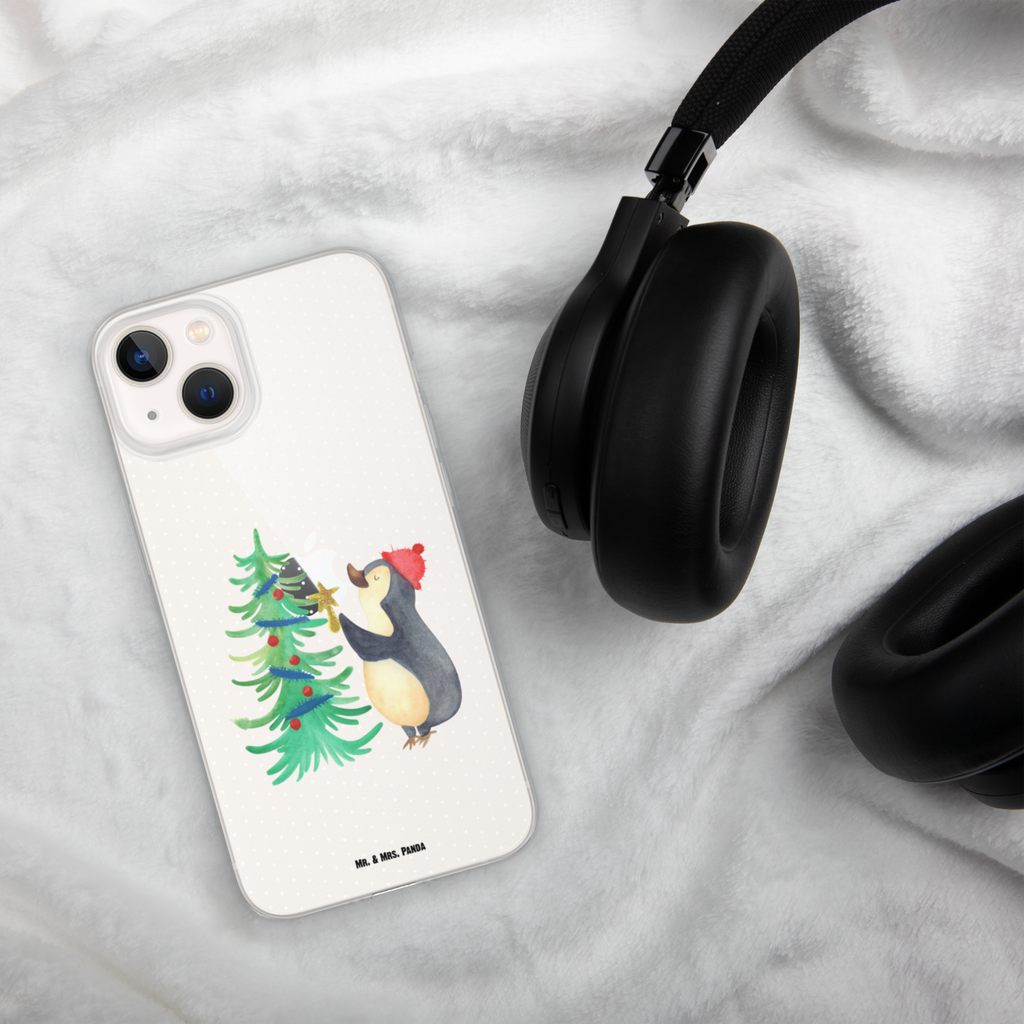 Handyhülle Pinguin Weihnachtsbaum Handyhülle, Handycover, Transparente Handyhülle, Flexible Handyhülle, Handyschutz, Transparent, Durchsichtig, Schutzhülle für Handy, Stilvolle Handyhülle, Robuste Handyhülle, Schutz vor Kratzern, Schützende Handyhülle, Winter, Weihnachten, Weihnachtsdeko, Nikolaus, Advent, Heiligabend, Wintermotiv, Pinguin