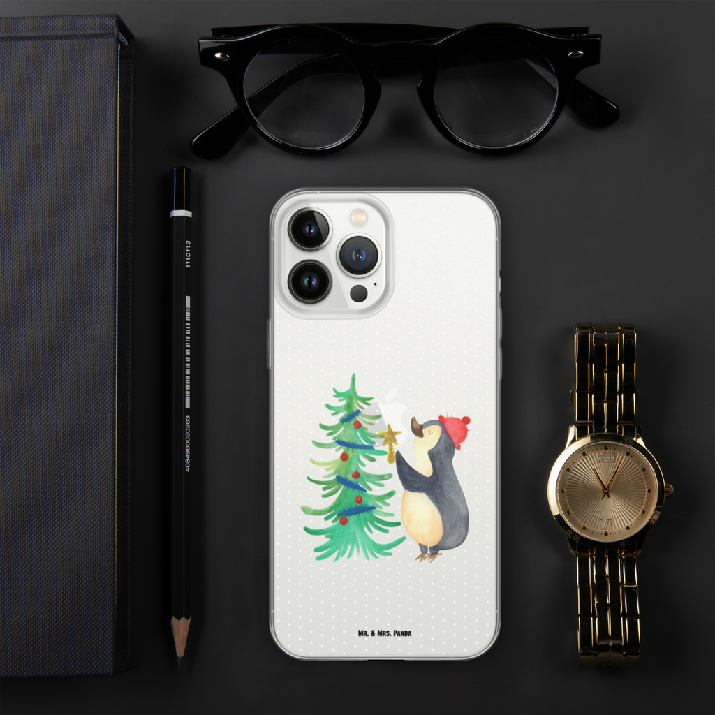 Handyhülle Pinguin Weihnachtsbaum Handyhülle, Handycover, Transparente Handyhülle, Flexible Handyhülle, Handyschutz, Transparent, Durchsichtig, Schutzhülle für Handy, Stilvolle Handyhülle, Robuste Handyhülle, Schutz vor Kratzern, Schützende Handyhülle, Winter, Weihnachten, Weihnachtsdeko, Nikolaus, Advent, Heiligabend, Wintermotiv, Pinguin