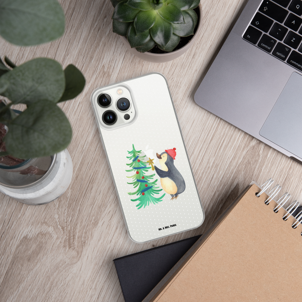 Handyhülle Pinguin Weihnachtsbaum Handyhülle, Handycover, Transparente Handyhülle, Flexible Handyhülle, Handyschutz, Transparent, Durchsichtig, Schutzhülle für Handy, Stilvolle Handyhülle, Robuste Handyhülle, Schutz vor Kratzern, Schützende Handyhülle, Winter, Weihnachten, Weihnachtsdeko, Nikolaus, Advent, Heiligabend, Wintermotiv, Pinguin