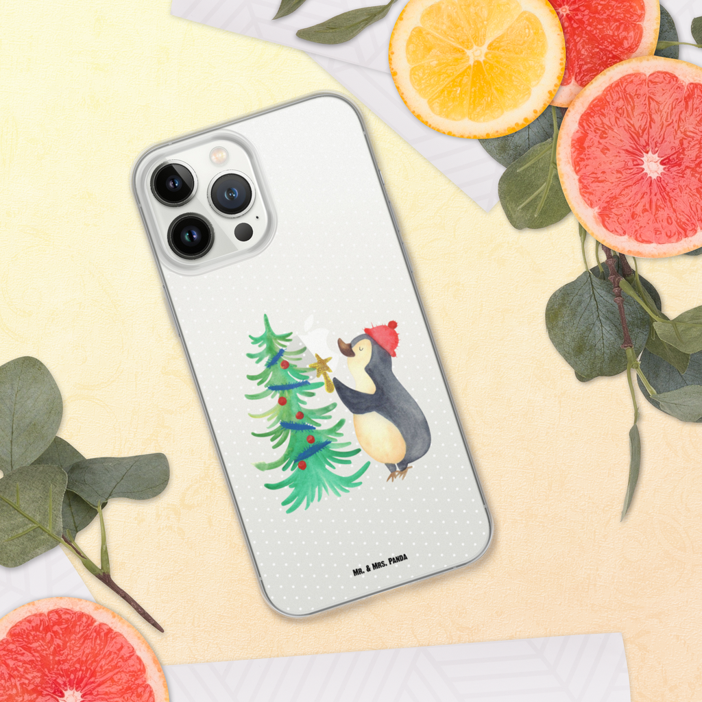 Handyhülle Pinguin Weihnachtsbaum Handyhülle, Handycover, Transparente Handyhülle, Flexible Handyhülle, Handyschutz, Transparent, Durchsichtig, Schutzhülle für Handy, Stilvolle Handyhülle, Robuste Handyhülle, Schutz vor Kratzern, Schützende Handyhülle, Winter, Weihnachten, Weihnachtsdeko, Nikolaus, Advent, Heiligabend, Wintermotiv, Pinguin