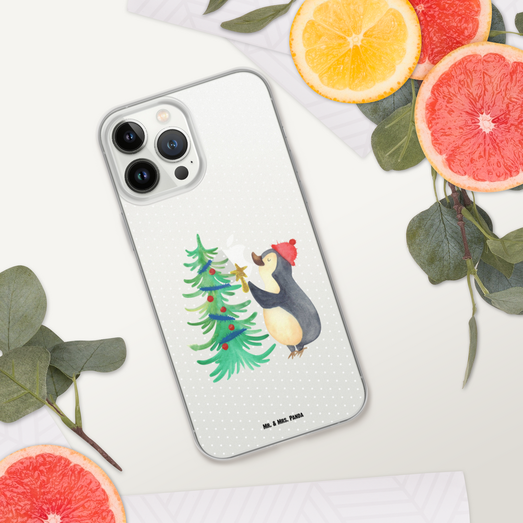 Handyhülle Pinguin Weihnachtsbaum Handyhülle, Handycover, Transparente Handyhülle, Flexible Handyhülle, Handyschutz, Transparent, Durchsichtig, Schutzhülle für Handy, Stilvolle Handyhülle, Robuste Handyhülle, Schutz vor Kratzern, Schützende Handyhülle, Winter, Weihnachten, Weihnachtsdeko, Nikolaus, Advent, Heiligabend, Wintermotiv, Pinguin