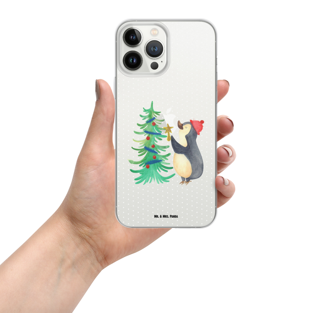 Handyhülle Pinguin Weihnachtsbaum Handyhülle, Handycover, Transparente Handyhülle, Flexible Handyhülle, Handyschutz, Transparent, Durchsichtig, Schutzhülle für Handy, Stilvolle Handyhülle, Robuste Handyhülle, Schutz vor Kratzern, Schützende Handyhülle, Winter, Weihnachten, Weihnachtsdeko, Nikolaus, Advent, Heiligabend, Wintermotiv, Pinguin
