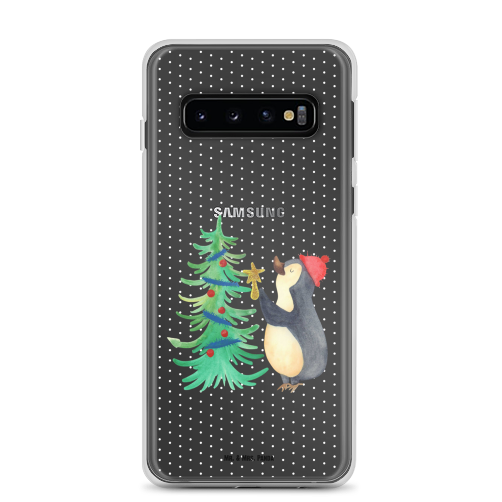 Handyhülle Pinguin Weihnachtsbaum Handyhülle, Handycover, Transparente Handyhülle, Flexible Handyhülle, Handyschutz, Transparent, Durchsichtig, Schutzhülle für Handy, Stilvolle Handyhülle, Robuste Handyhülle, Schutz vor Kratzern, Schützende Handyhülle, Winter, Weihnachten, Weihnachtsdeko, Nikolaus, Advent, Heiligabend, Wintermotiv, Pinguin