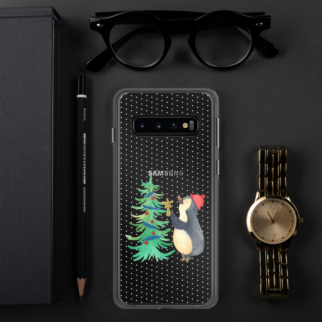 Handyhülle Pinguin Weihnachtsbaum Handyhülle, Handycover, Transparente Handyhülle, Flexible Handyhülle, Handyschutz, Transparent, Durchsichtig, Schutzhülle für Handy, Stilvolle Handyhülle, Robuste Handyhülle, Schutz vor Kratzern, Schützende Handyhülle, Winter, Weihnachten, Weihnachtsdeko, Nikolaus, Advent, Heiligabend, Wintermotiv, Pinguin